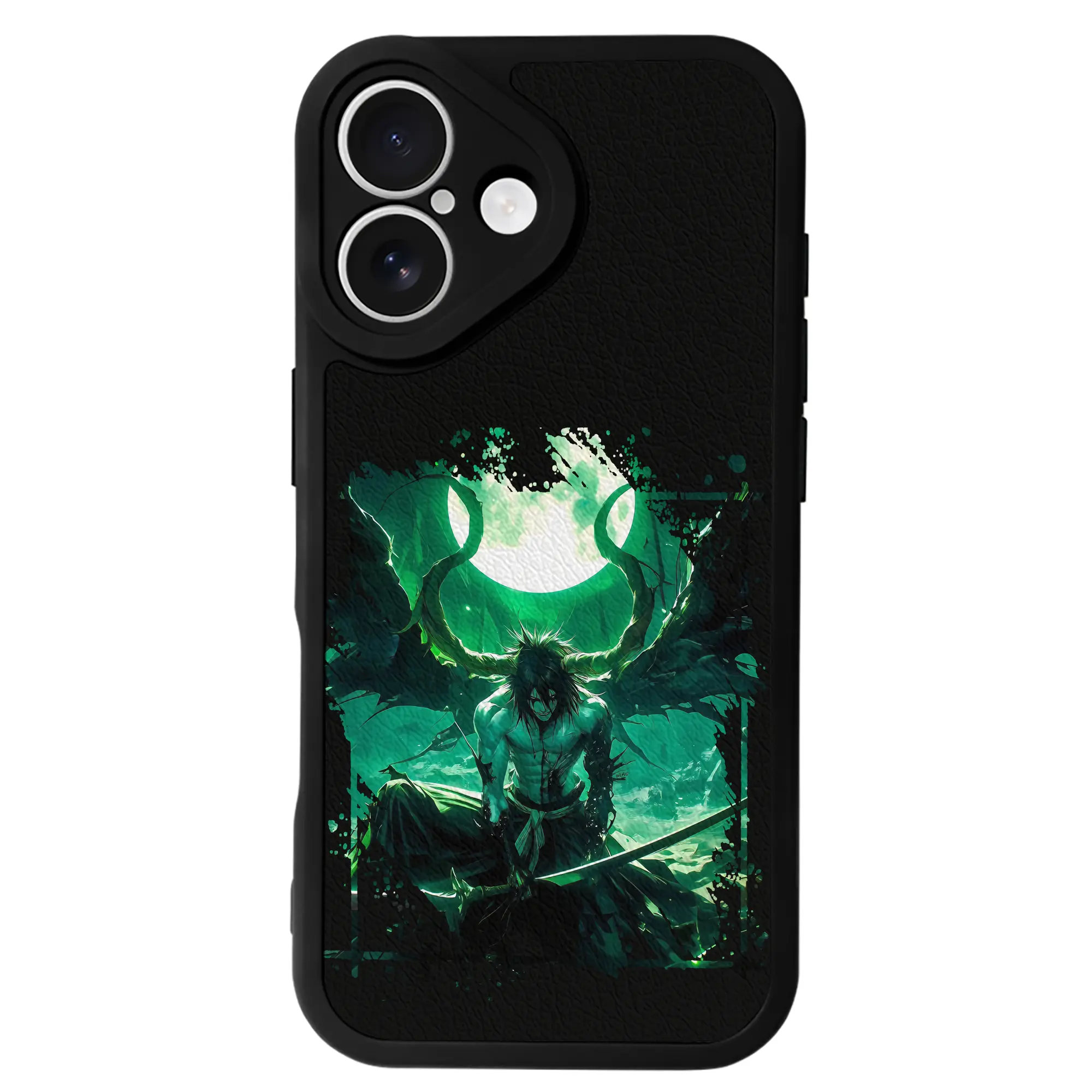 ブリーチ グッズ ウルキオラ・シファー - IPhone 16シリーズ対応 ・ シリコンスマホケース ・ レザー調 ・ 高精度フィット ・ 耐衝撃 ・ ワイヤレス充電対応 ・ 精密カット